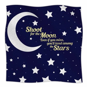 East Urban Home Moon And Stars Quote by NL Designs Fleece Blanket EUBN5830